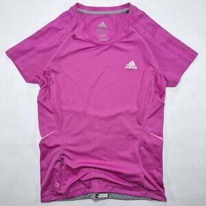 Adidas Women's Small Magenta Purple Supernova Active Short Sleeve Top T-Shirt